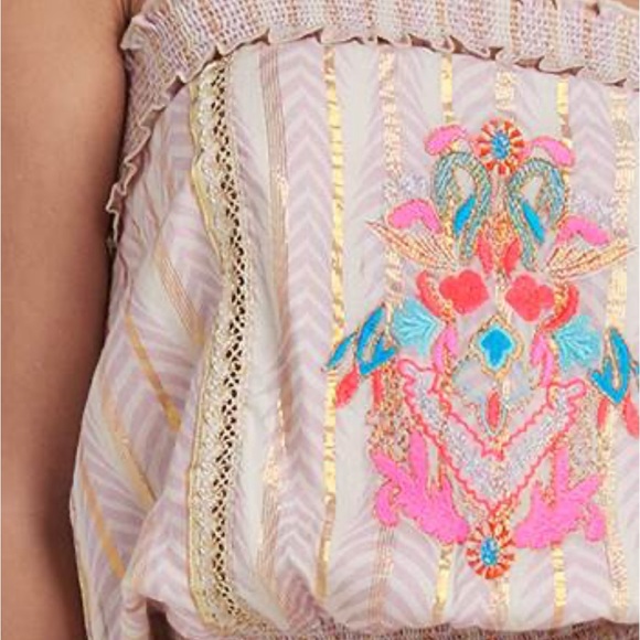 Venus Embroidery Tiered Long Maxi Tube Top Dress - Picture 5 of 9